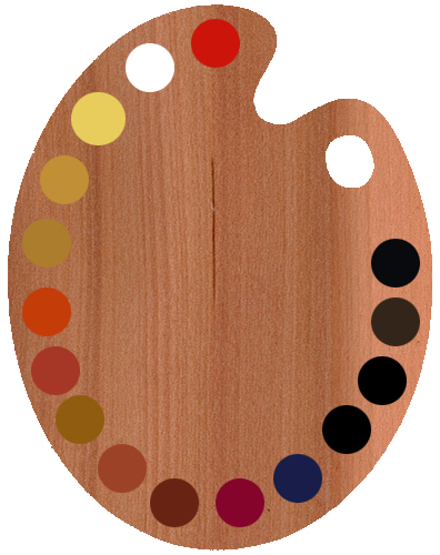 Paint Palette Png Transparent (chocolate, olive, black, salmon, white)