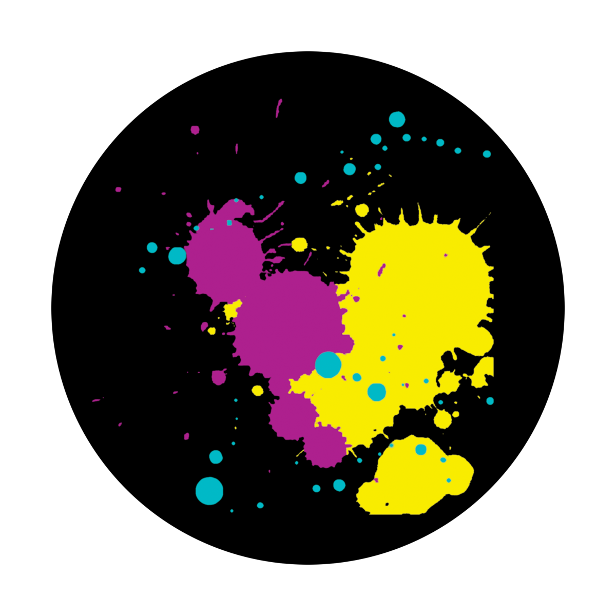 Paint Splatter Png Image Hd (gray, white, yellow, purple, black)