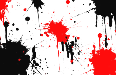 Paint Splatter Png Image (black, red, white)