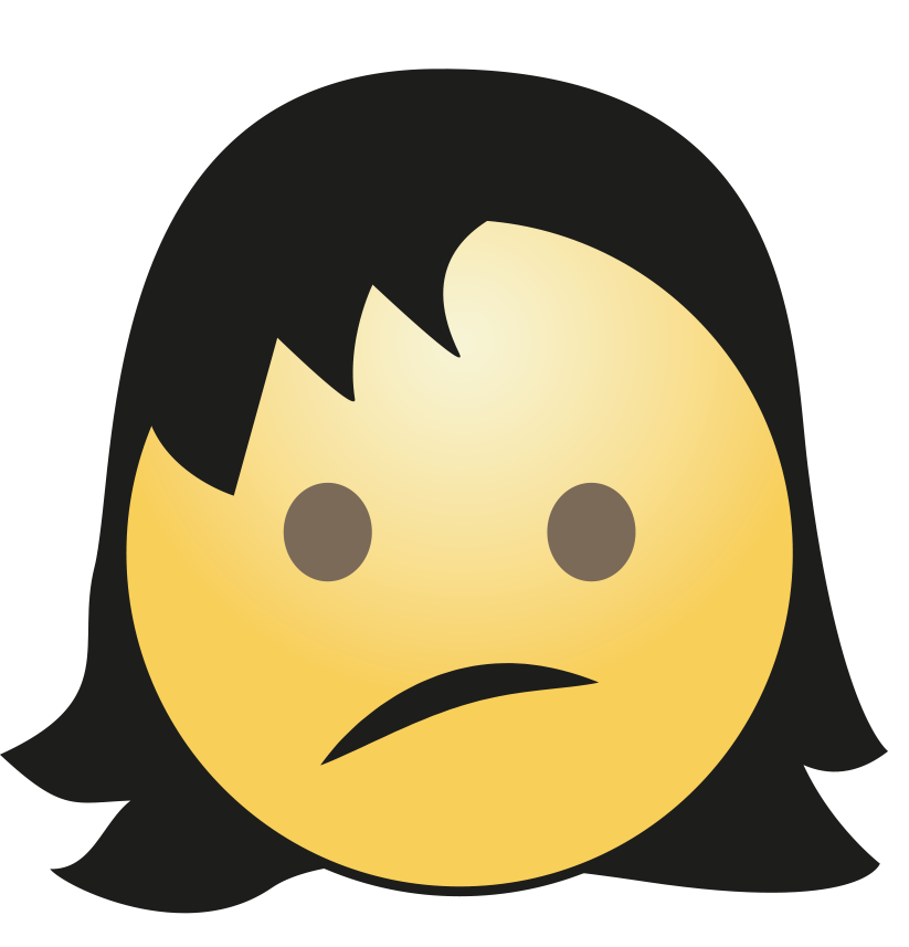 Hair Girl Emoji Png Image (black, gray, salmon, pink)