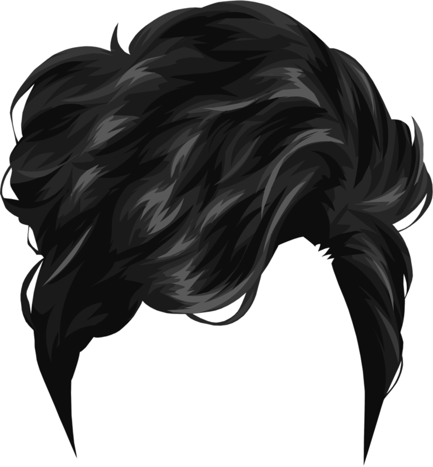 Hair Png 7 (black)