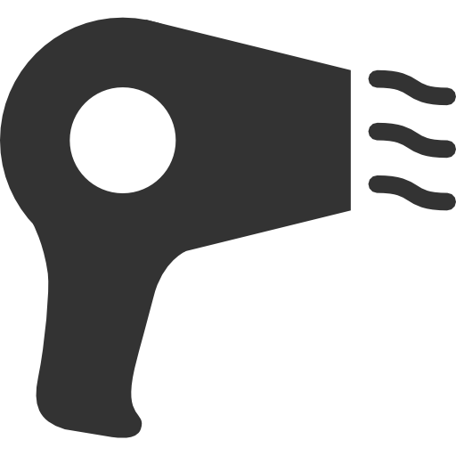 Hairdryer Hair Free Png Icon Download (black)