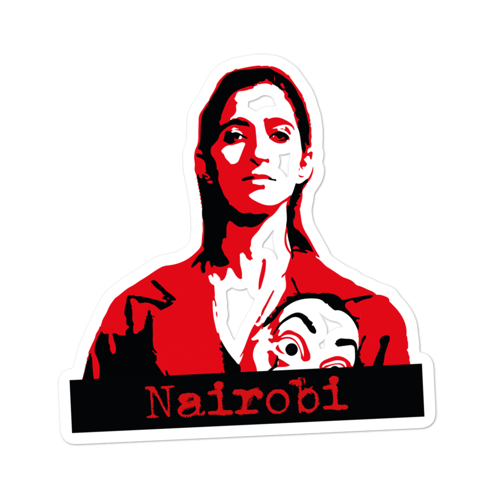 Nairobi Money Heist Png Pic (red, white, black)