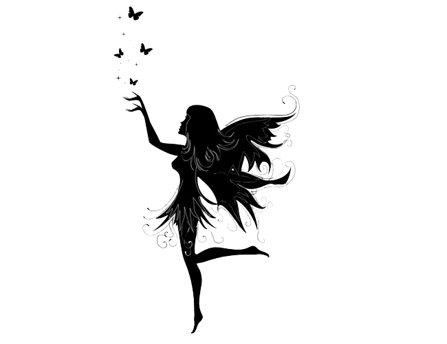 Fairy Png Photos (black, white)