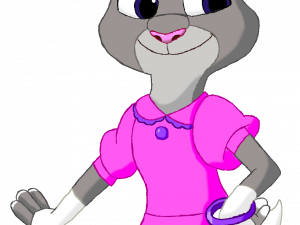 Daisy Duck Download Png 300X225 (gray, white, black, silver, violet)