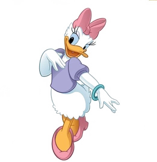 Daisy Duck Png Clipart (white, silver)