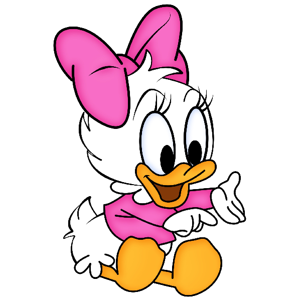 Daisy Duck Png Image (orange, black, white, violet)