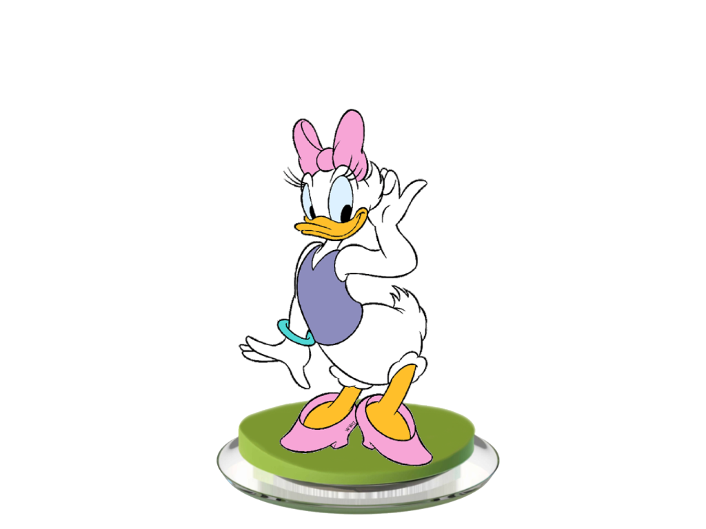 Daisy Duck Transparent Background (indigo, gray, olive, black, white)