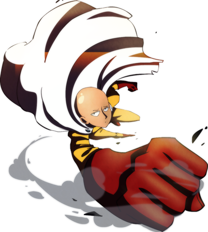 Saitama Transparent Background (black, indigo, white, gray)