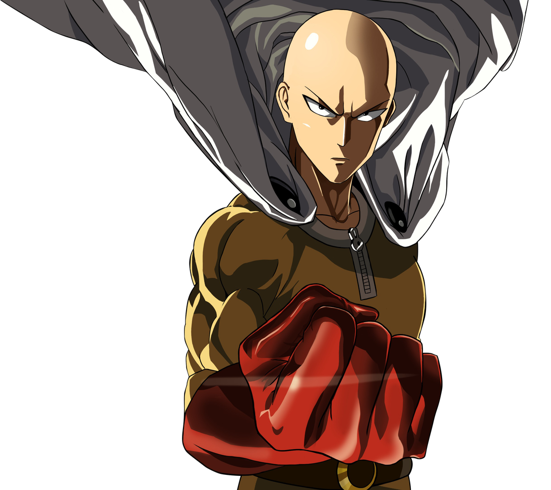 Saitama Transparent Png (black, olive, white, gray)