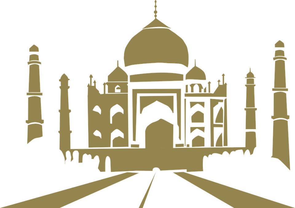 Taj Mahal Fort Transparent Png (black, gray)