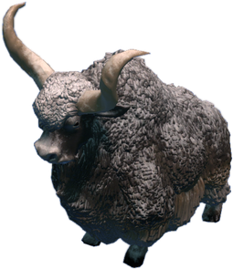 Yak Png File (black, gray)