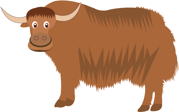 Yak Png Isolated Image (olive, black, chocolate)