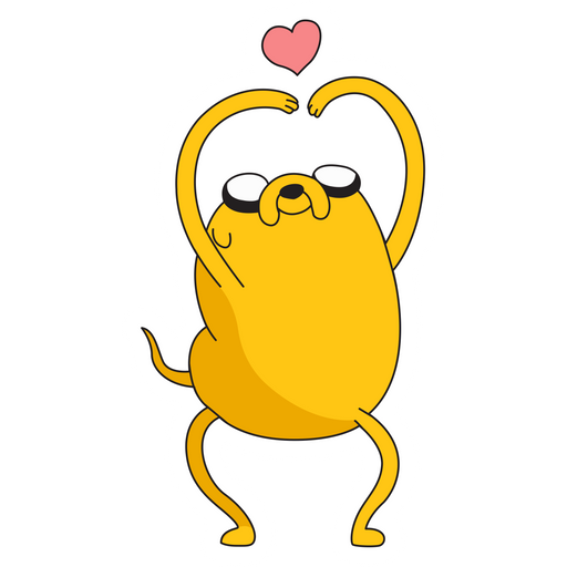 Jake Adventure Time Png Cutout (gold, orange, white, black, salmon)