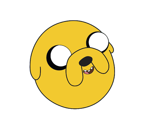 Jake Adventure Time Png File (gold, black, white)