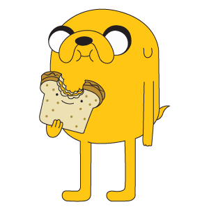 Jake Adventure Time Png Image (gold, gray, white, black, pink)