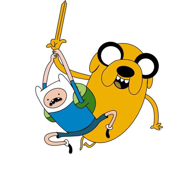 Jake Adventure Time Transparent (black, teal, orange, white)