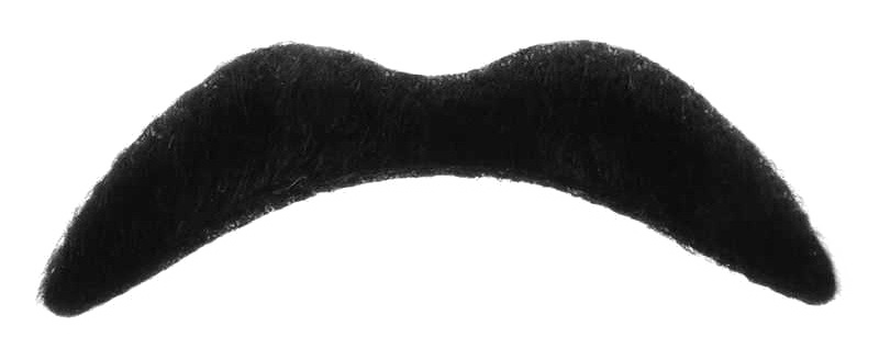 Fake Moustache Png Photo (white, black)