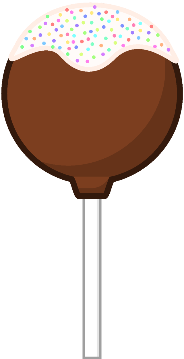 Cake Pop Png File (white, maroon, black, silver)