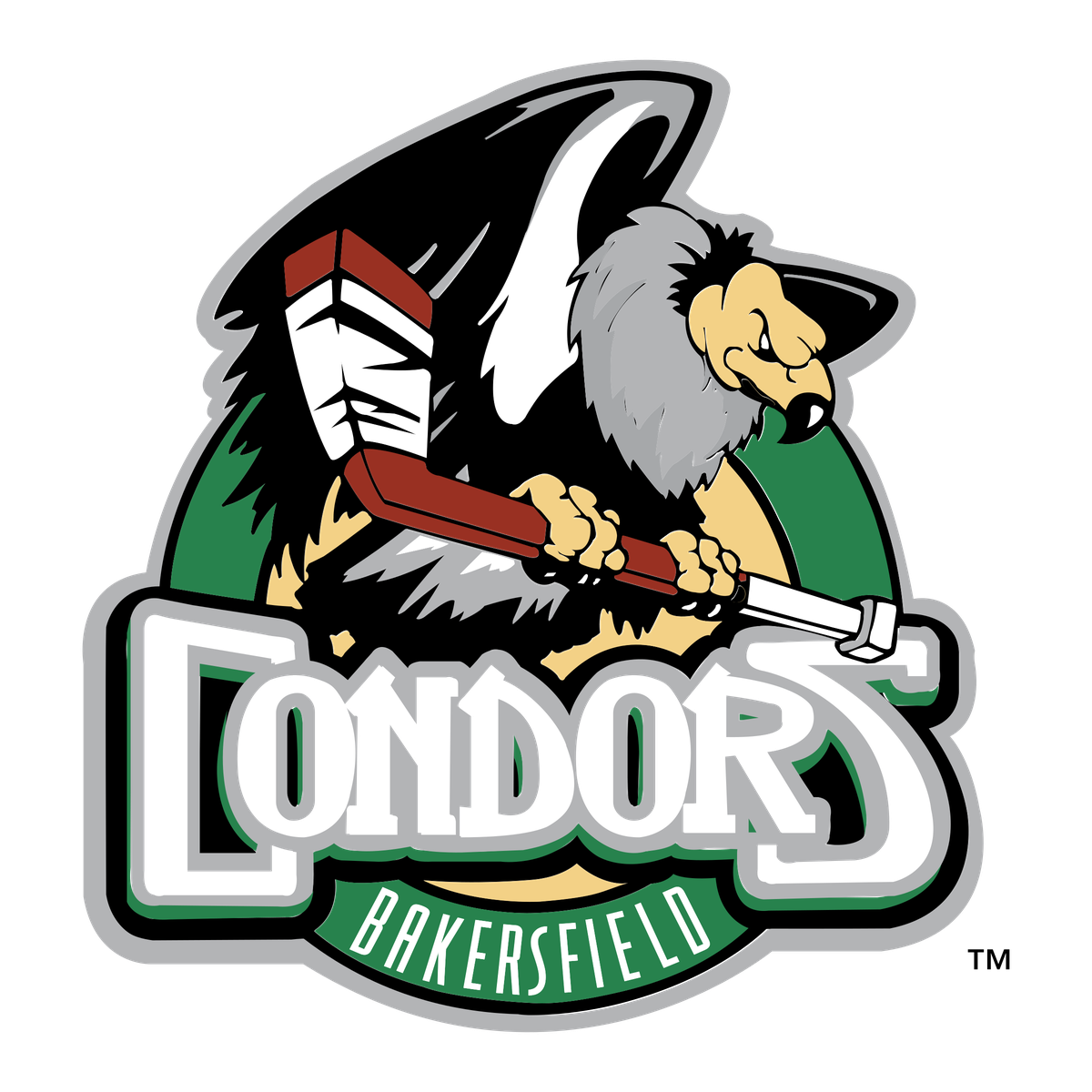 Bakersfield Condors Png (white, silver, black, teal)