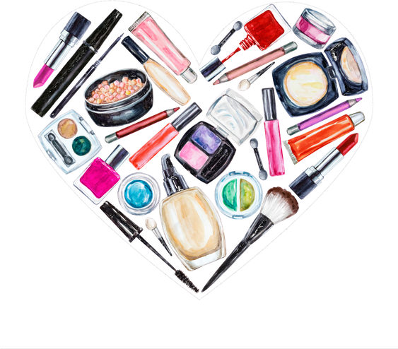 Makeup Tools Background Png (indigo, black)