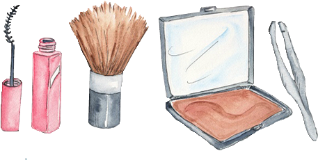 Makeup Tools Png Pic (black, white)