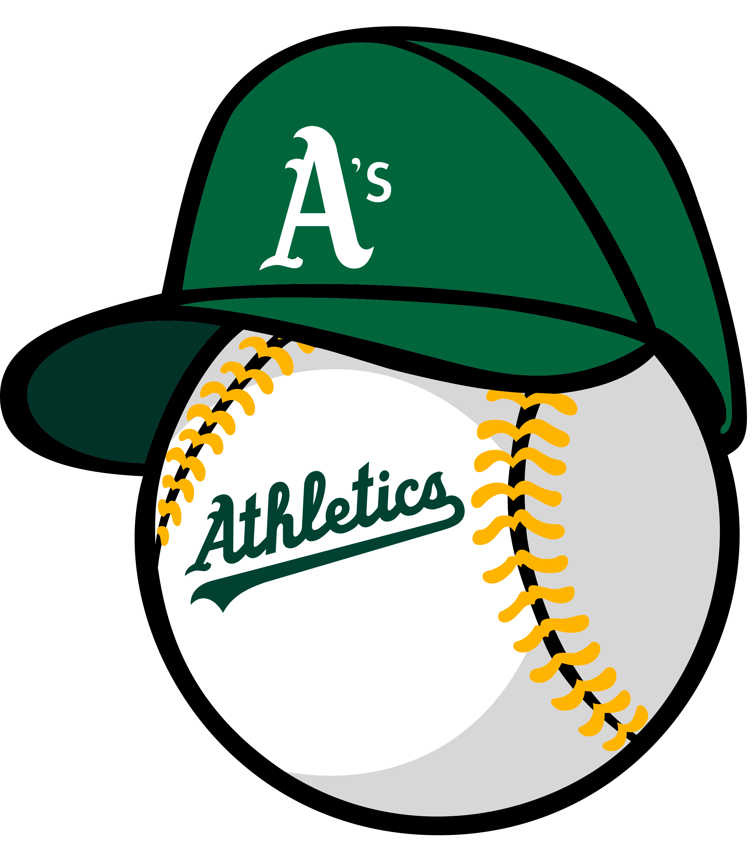 Oakland Athletics Png Pic (gray, silver, black, green, white)