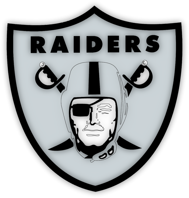 Oakland Raiders Png Isolated Image (silver, black)