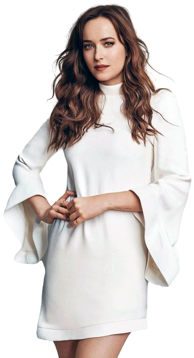 Dakota Johnson Png Photo (black, lavender, white)