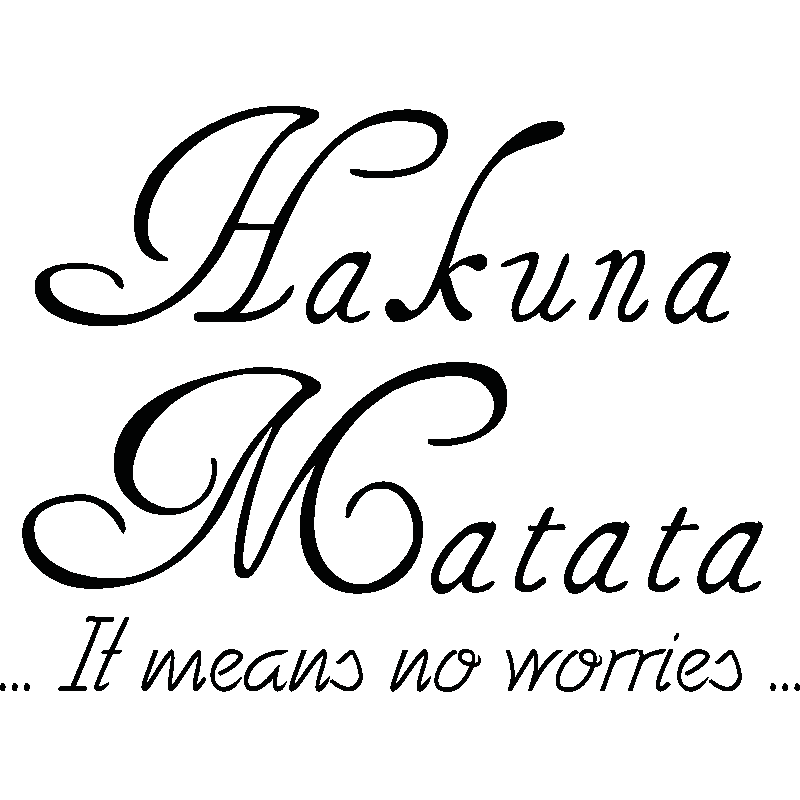 Hakuna Matata Logo Png Pic (black, lavender, white)