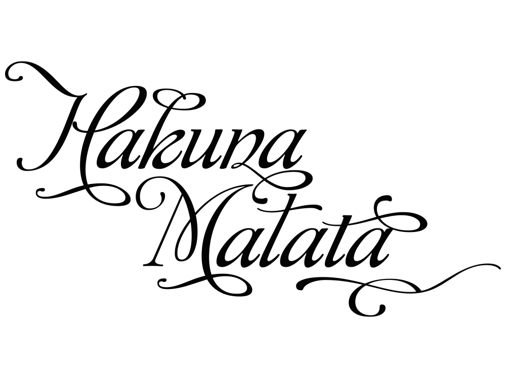 Hakuna Matata Logo Png Transparent Image (black, lavender, white)