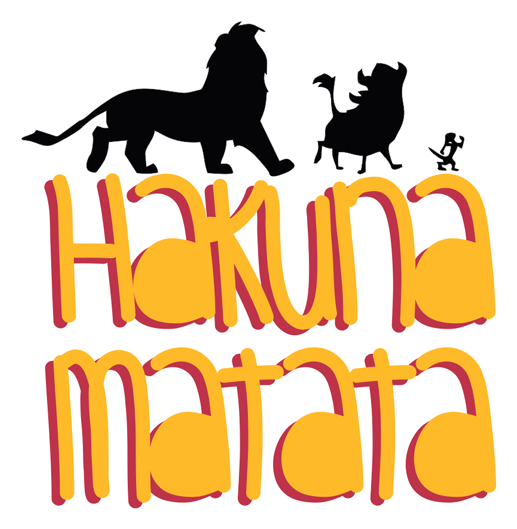 Hakuna Matata Png File (black, gold, orange, white)