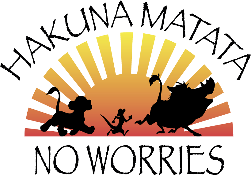 Hakuna Matata Png Image (black, maroon, chocolate)