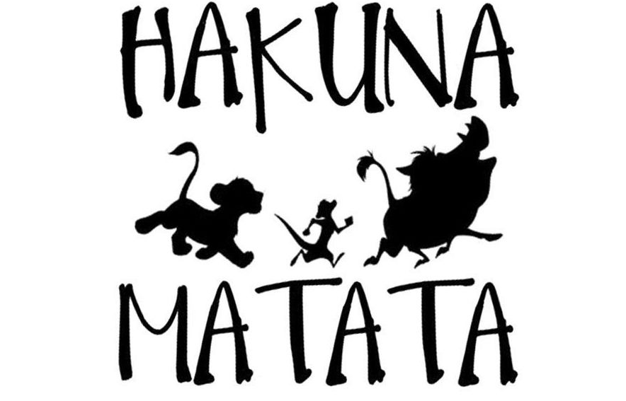 Hakuna Matata Png Transparent Image (black, silver, white)