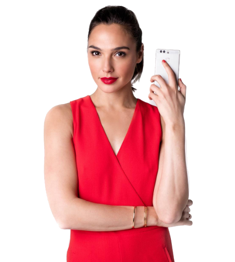 Gal Gadot Transparent Background (red, white)