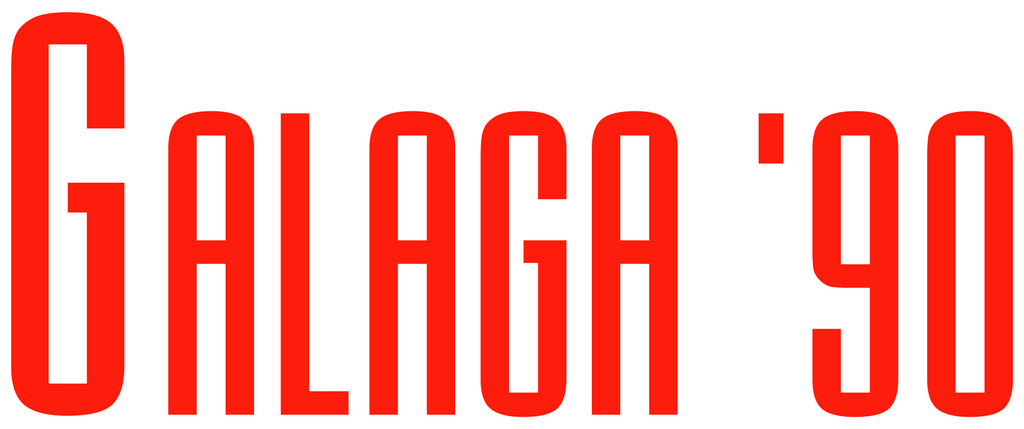 Galaga Logo Png Hd (black, red, white)