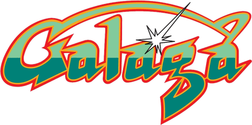 Galaga Logo Png Pic (teal, black, silver)