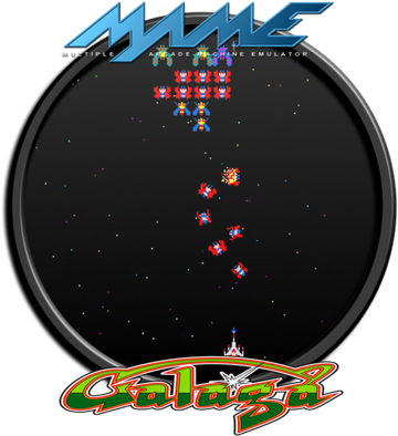 Galaga Png Transparent Image (black)