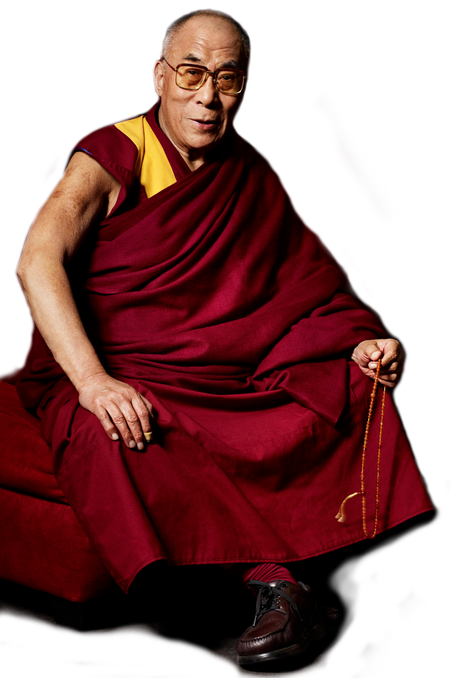 Dalai Lama Png File (black)