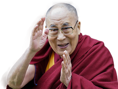 Dalai Lama Png Isolated Photo (black, maroon)