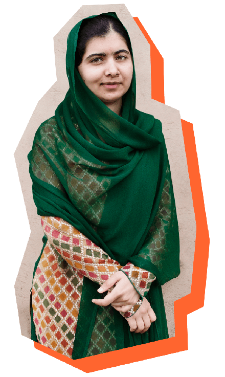 Malala Yousafzai Png Pic (green, chocolate, black)