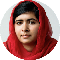 Malala Yousafzai Png (lavender, black)