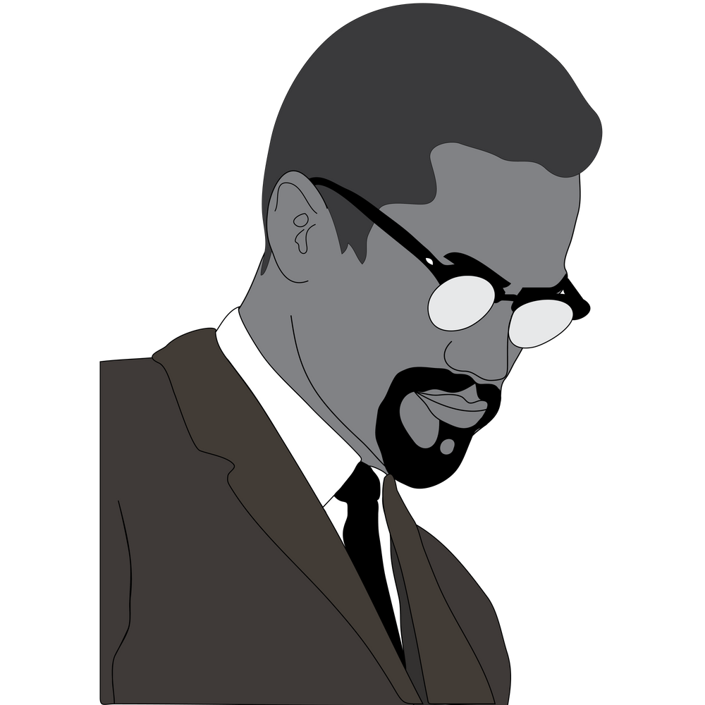 Malcolm X Png Hd (white, indigo, black, gray)