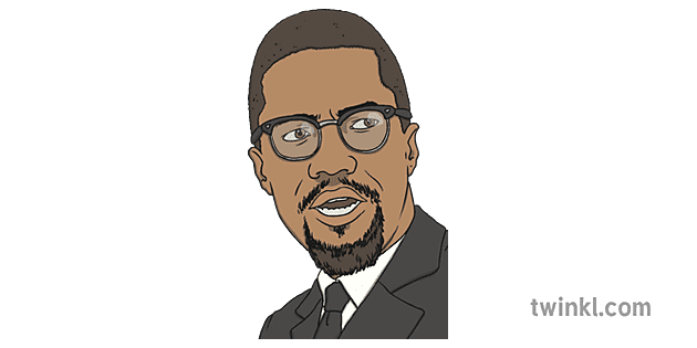 Malcolm X Png Image (gray, indigo)