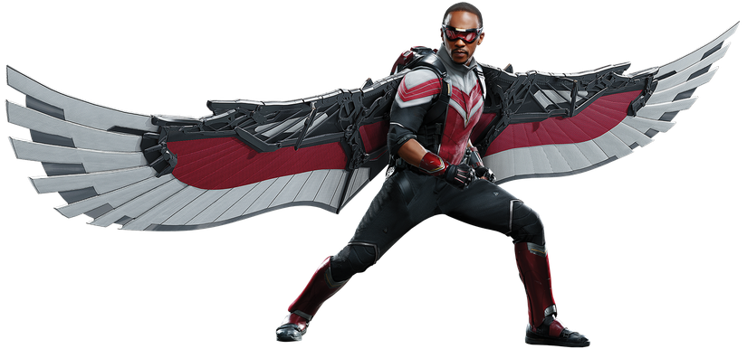 Falcon Marvel Png Free Download (black, silver)