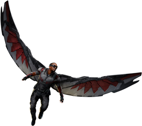 Falcon Marvel Png Hd (indigo, black)