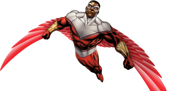 Falcon Marvel Png Isolated Hd (black, red)