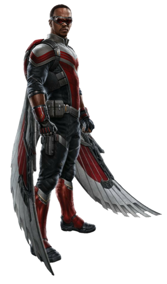 Falcon Marvel Transparent Png (black)