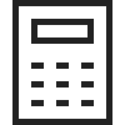 Calculate Calculator Math Device Technology Free Png Icon Download (black)