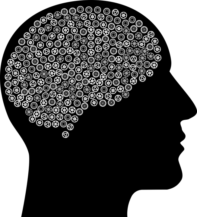 Male Brain Gears Transparent Png (black, gray)